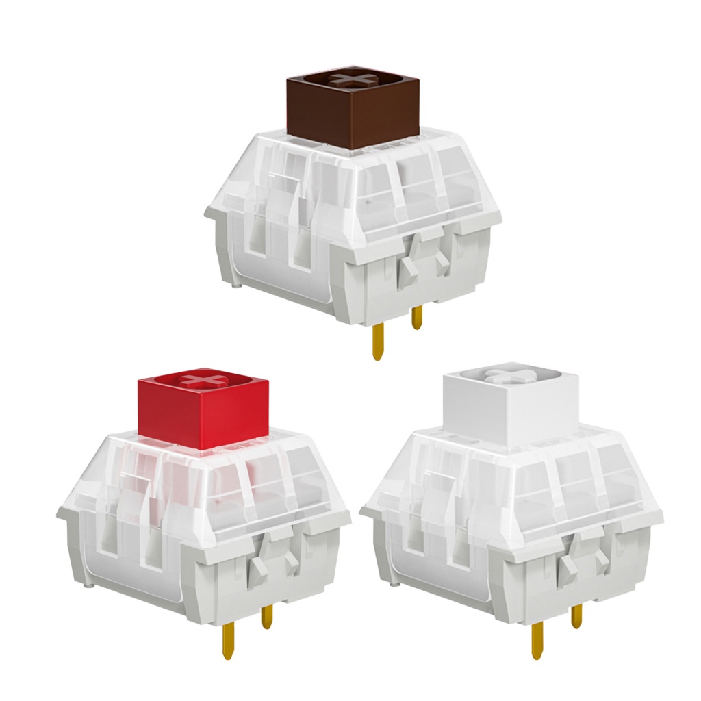 Nút Bàn Phím Cơ 3Pin Chống Bụi Không Ồn Thay Thế Hiệu Suất Cao Hình Hoa Hướng Dương 3Pin Màu Trắng Trà Đỏ Cho Máy Tính