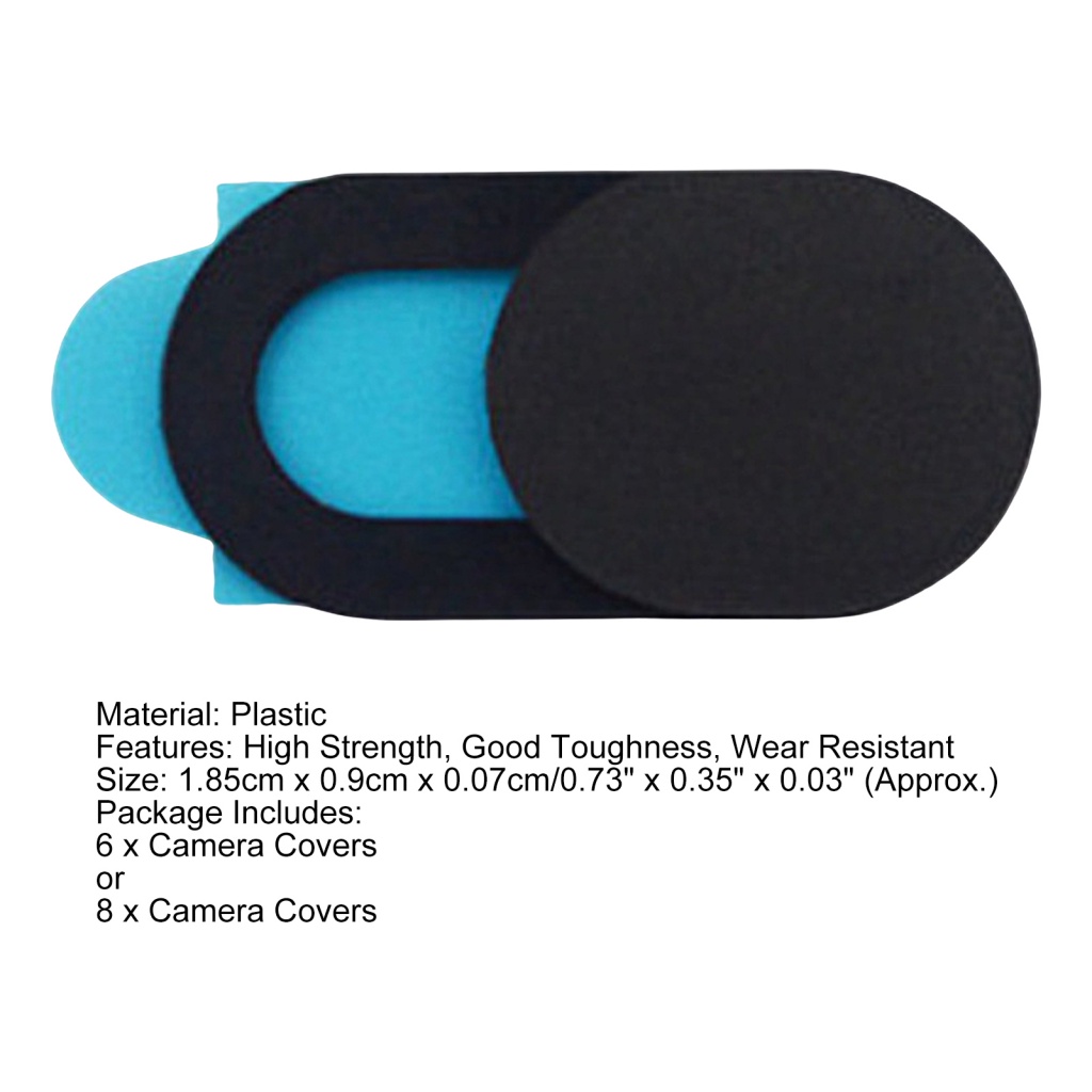 Set 6/ 8 miếng dán camera điện thoại LENOVO hình bầu dục bằng nhựa chống mòn chống trượt