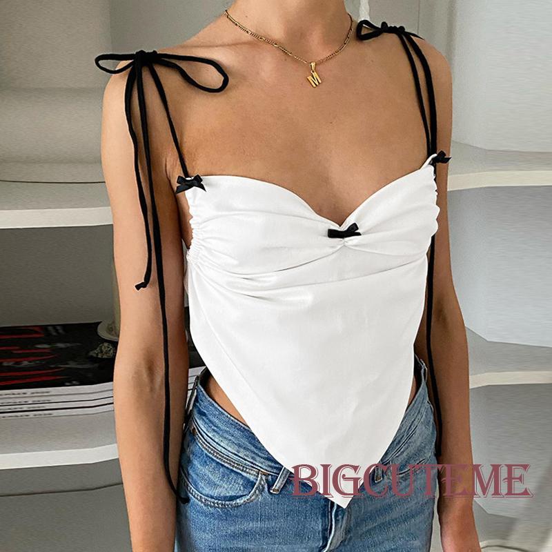 Áo Hai Dây Cổ Chữ V Thời Trang Gợi Cảm Cho Nữ