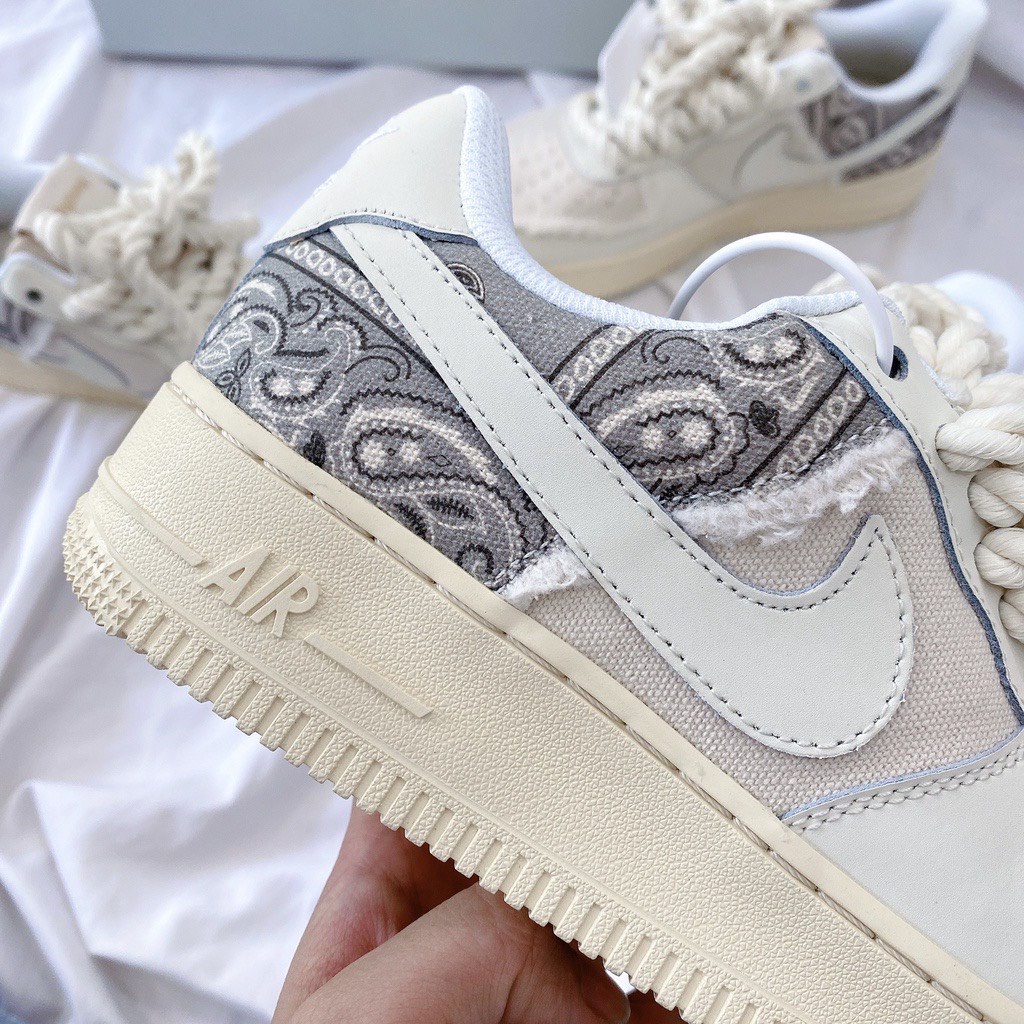 Giày Nike_ Air Force 1 thổ cẩm, AF1 Travis bigbag dây thừng hàng SC trung bản Cao Cấp nam nữ, Full Box, Bill