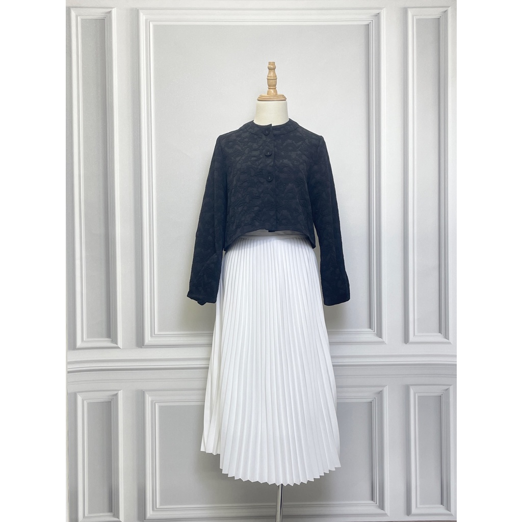 A322 Áo VIET HOANG BICH Hàng hiệu chính hãng thời trang nữ màu đen size S Secondhand thanh lý ký gửi
