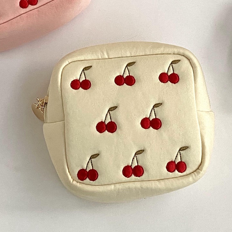 Túi Đựng Khăn Giấy / Tiền Xu Họa Tiết Cherry Dễ Thương