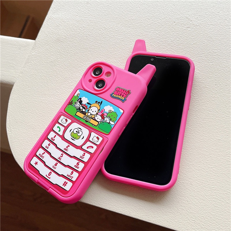 NOKIA Ốp Điện Thoại Mềm Nắp Lật Mặt Gương In Hình Trò Chơi Sanrio Friend Dễ Thương Cho iPhone 14 13 12 11 Pro Max 14promax