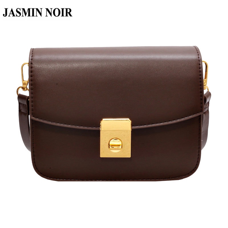 Túi Đeo JASMIN NOIR Chéo Vai Bằng Da PU Có Khóa Dành Cho Nữ