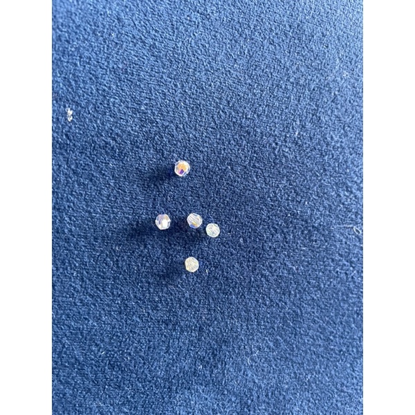 Combo 15v Hạt Tròn 4ly Pha Lê Áo.Tặng Kèm Dây Kết