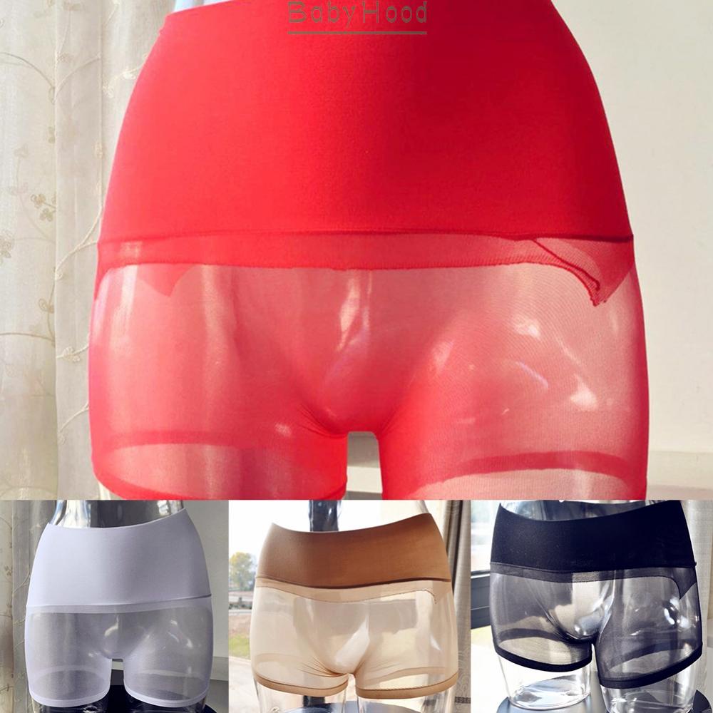 Men Boxer Shorts Seamless See-through Underwear Sexy Pantyhose Underpants Trunks Underwear#BBHOOD