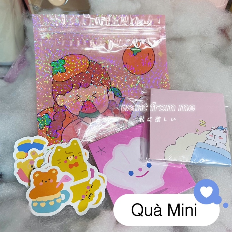 Bộ quà tặng đồ dùng học tập hình dán trang tri dễ thương