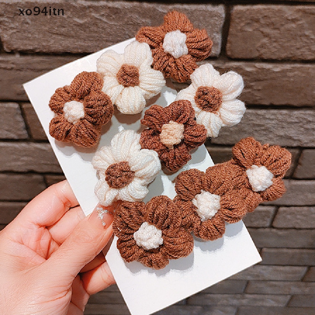 Kẹp Tóc Bện Dây Đính Hoa Hai Lớp Thời Trang Cho Nữ