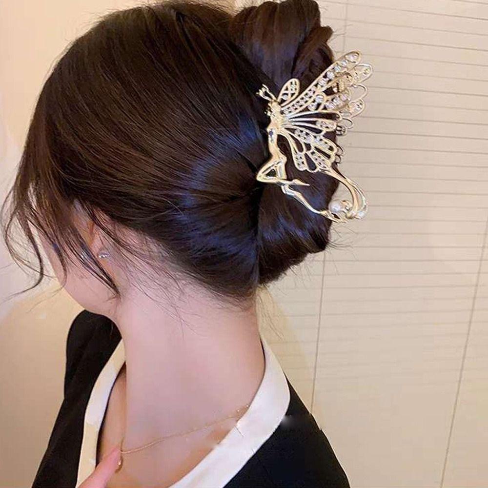 Kẹp Tóc Hình Hoa / Bướm Bằng Hợp Kim Phong Cách Hàn Quốc Cho Nữ