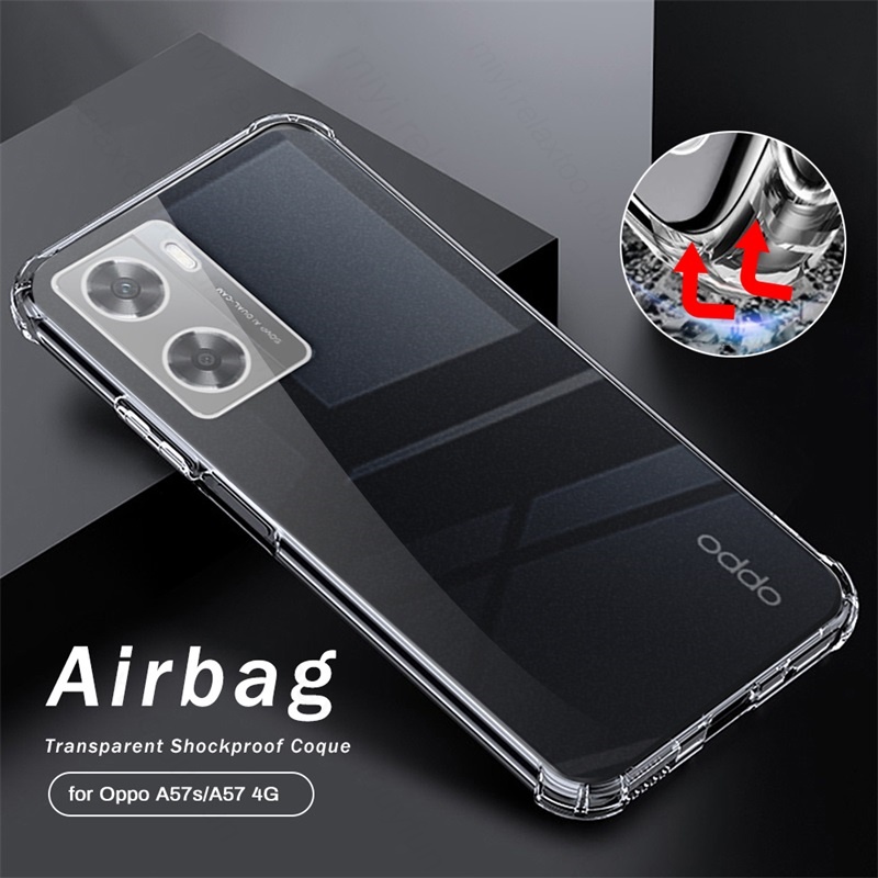 Ốp Điện Thoại Silicon Mềm Trong Suốt Có Túi Khí Chống Sốc Cho Oppo A57s 4G A57 A57e A 57 s e 57s 57e 4G