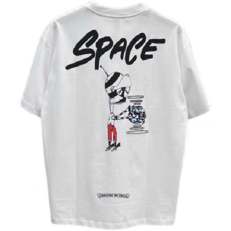 Áo Thun Tay Ngắn Chất Liệu Cotton In Họa Tiết Hoạt Hình Cho Nam Nữ