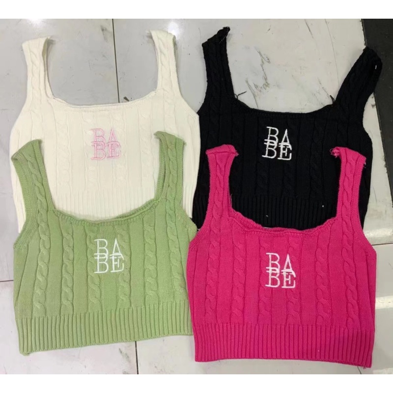 Áo dệt kim NZN hai dây dáng ngắn thời trang mùa hè cho nữ