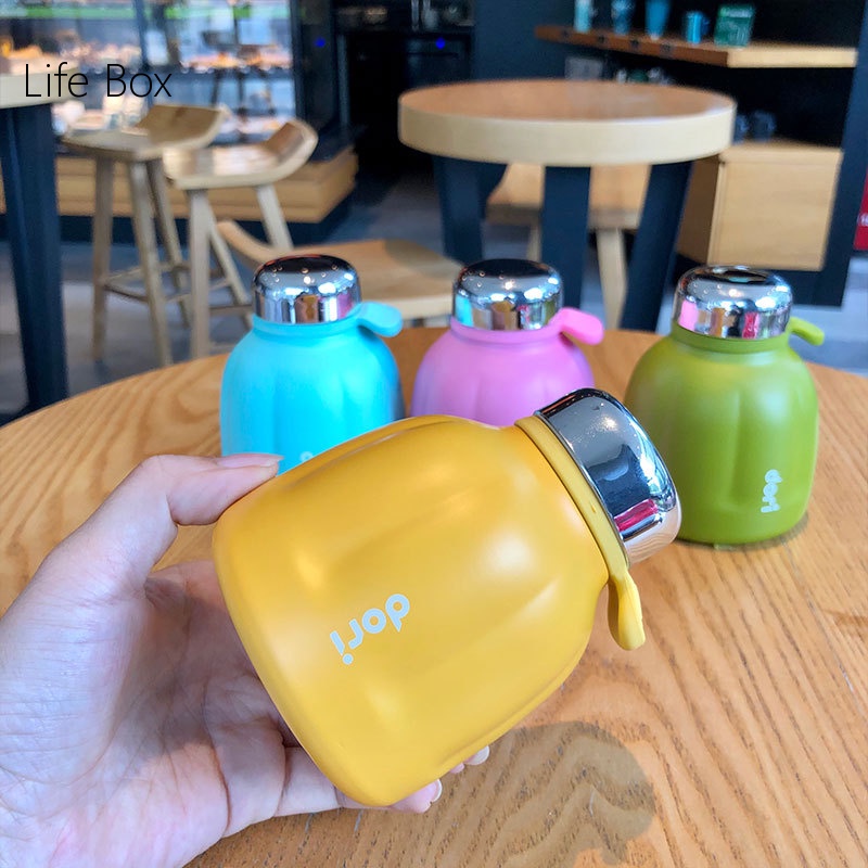 Bình Nước Giữ Nhiệt Bằng Thép Không Gỉ 304 Họa Tiết Hoạt Hình Dễ Thương