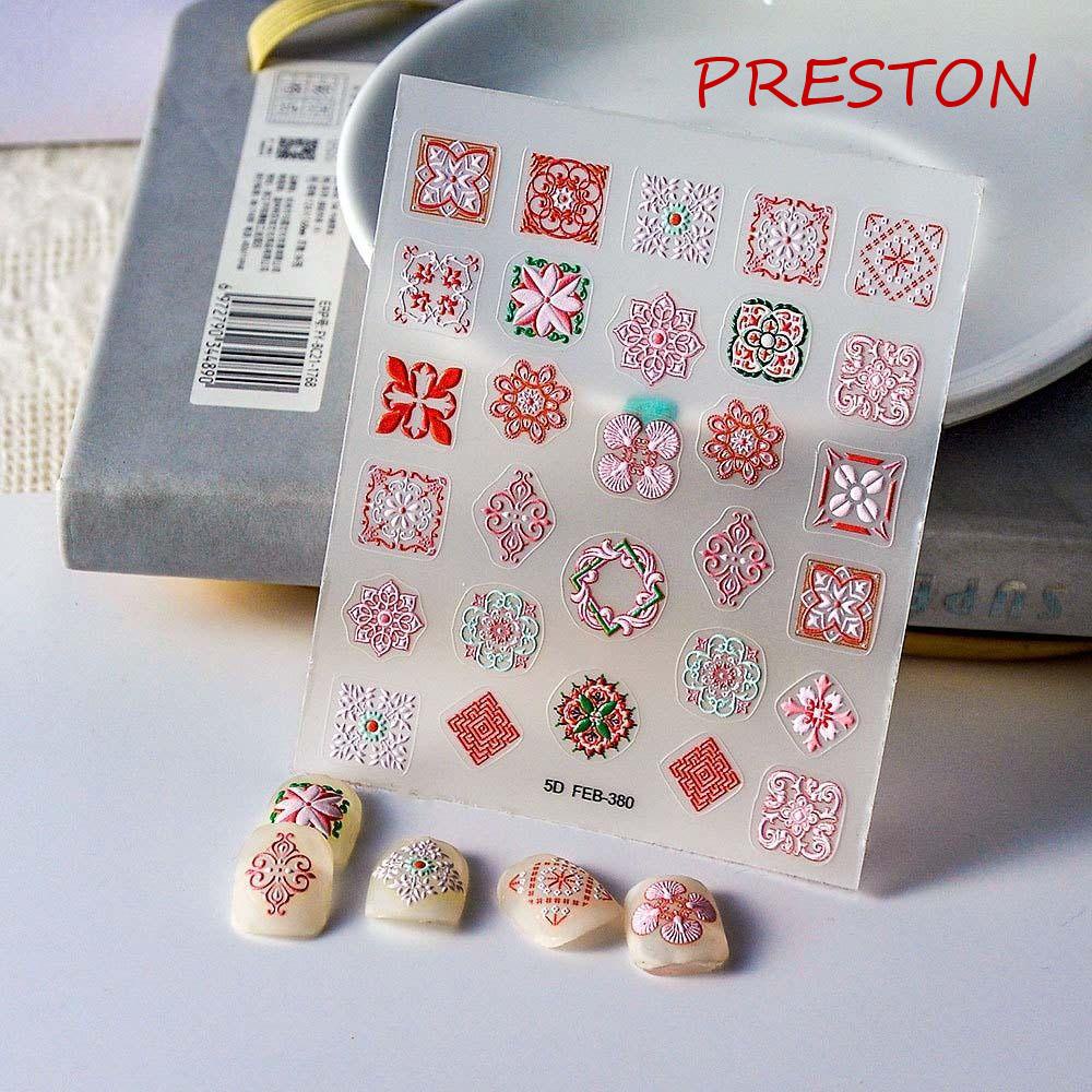 Miếng Dán Móng Tay Tự Dính Họa Tiết Sọc Caro Phong Cách Bohemia Thời Trang