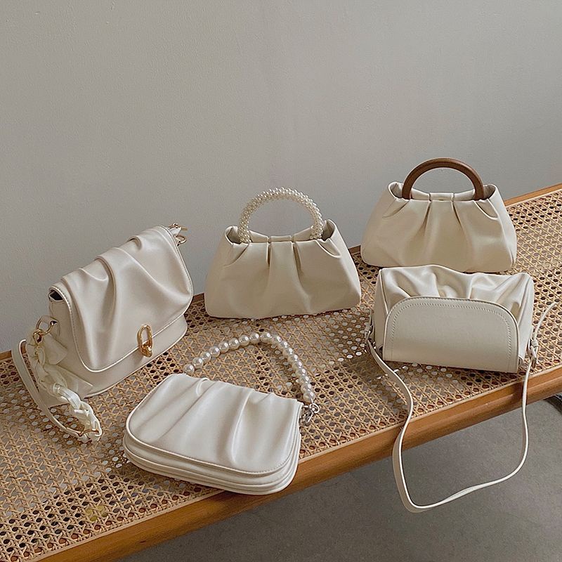 Túi Xách Đeo Vai Mini Tay Cầm Bằng Gỗ Gấp Lại Được Phong Cách Niche Kiểu Mới Dành Cho Bạn Nữ