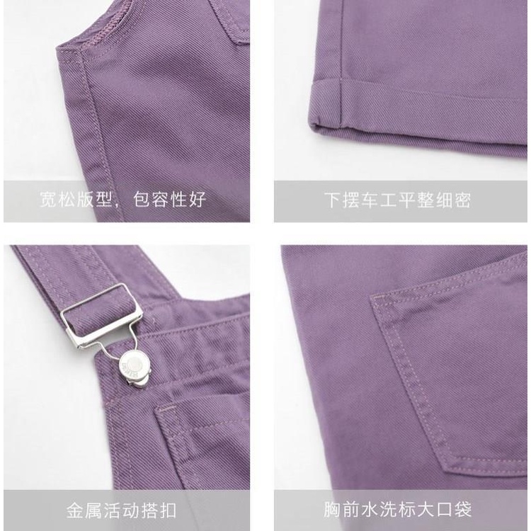 Quần Yếm Denim Ống Rộng Thời Trang Mùa Hè Hàn Quốc Mới 2023 Dành Cho Nữ