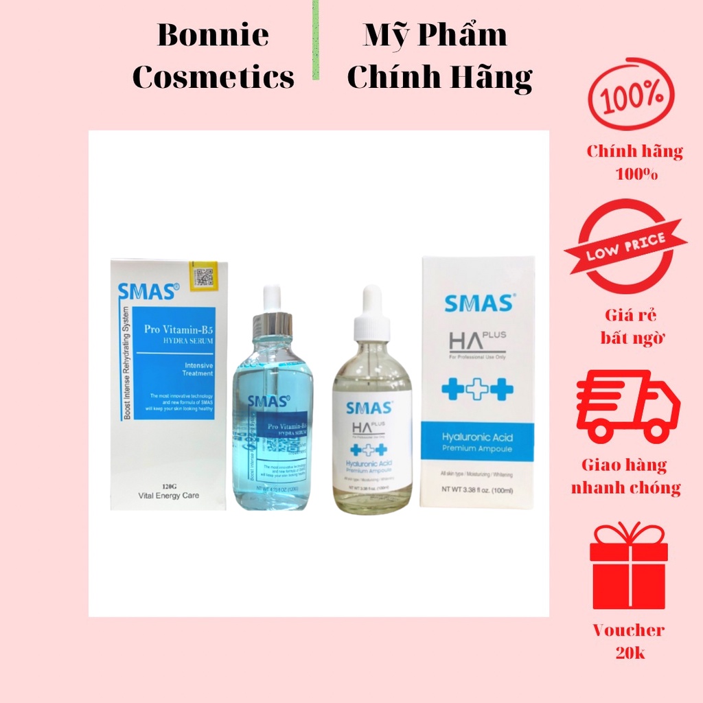 Serum HA Plus & Pro Vitamin B5 SMAS- Serum chuyên cấp ẩm và phục hồi da - Hàng chính hãng