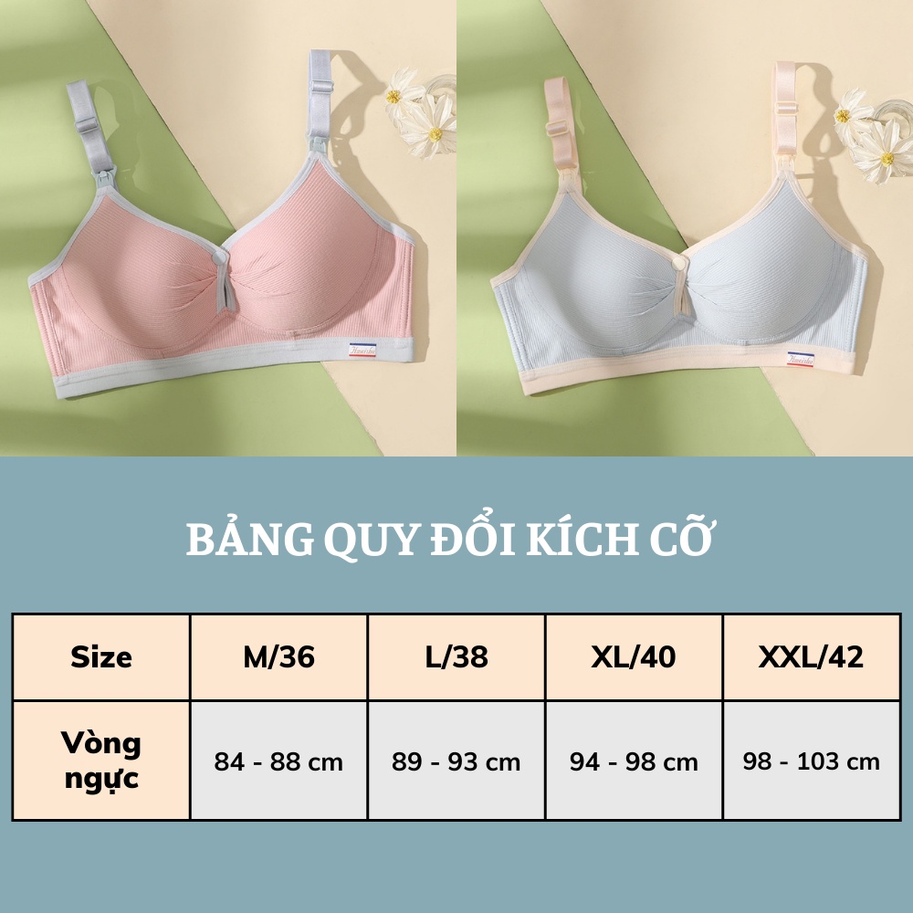 Áo Ngực Cho Con Bú Larosa Không Gọng Vải Cotton Có Cúc Mở Ngang Bigsize LA123A