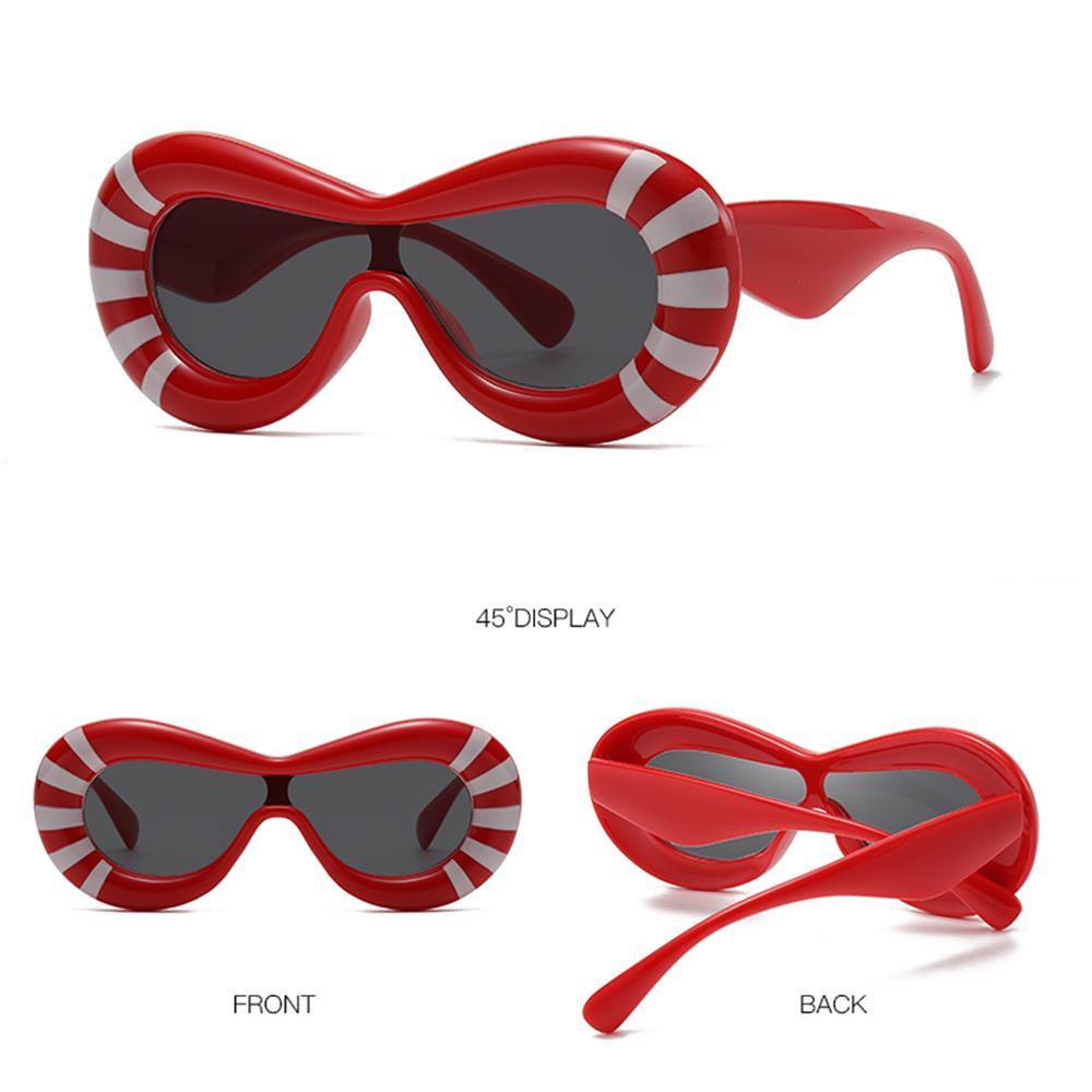 MOILYVN Kính Mát Oversized Hình Oval Y2K Chống Tia UV400