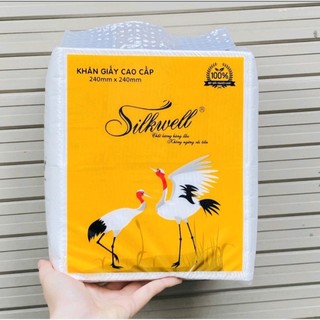 Giấy ăn cân Sếu Silkwell gói 1kg 1000 tờ chính hãng
