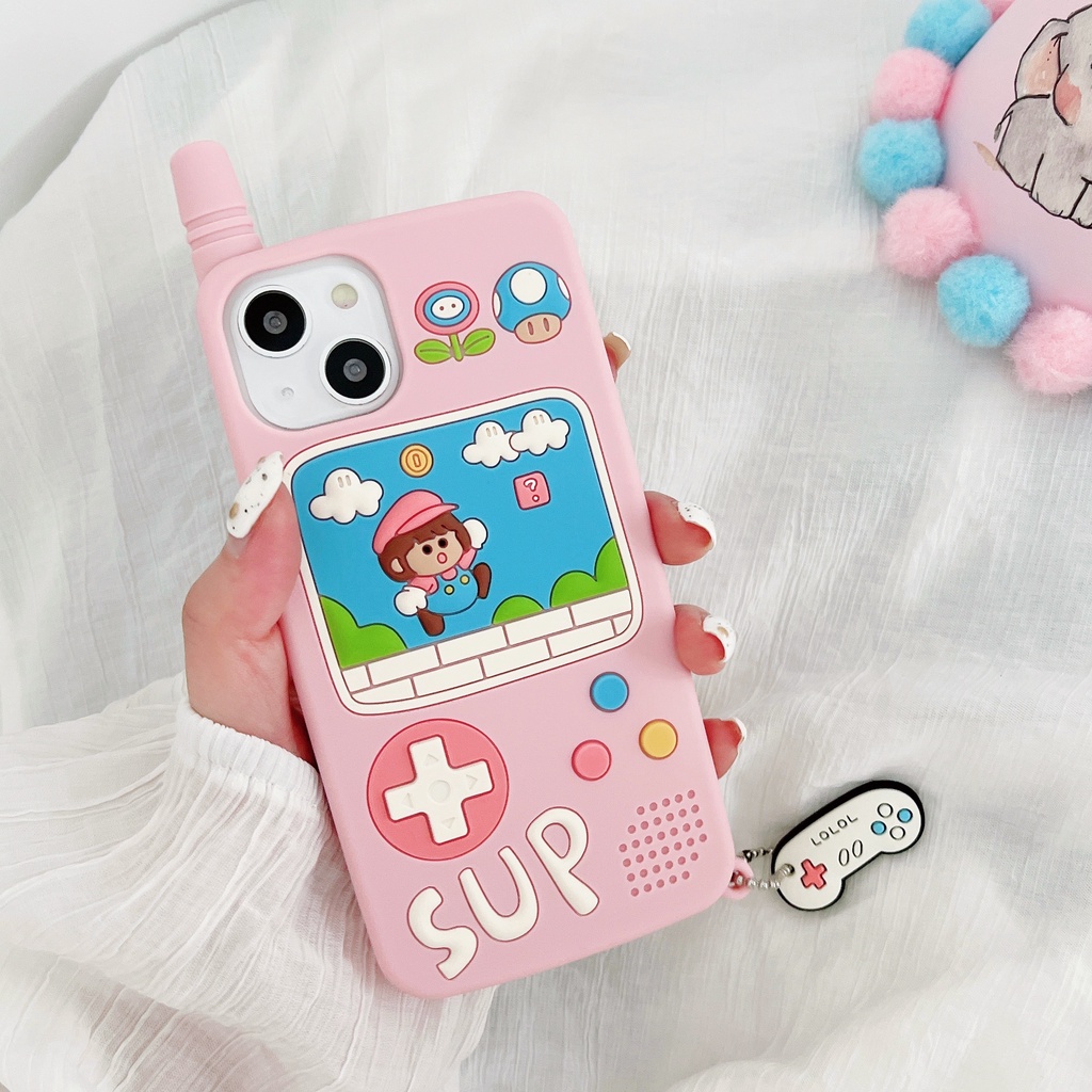 Ốp Điện Thoại Silicon Tpu Mềm Hình Super Mario Bảo Vệ Toàn Diện Cho iPhone 14 13 12 11 Pro Max Xs XR 7 8 Plus