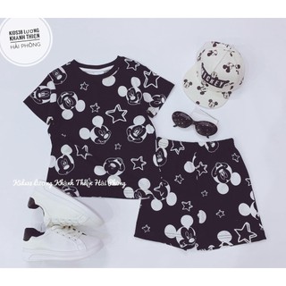 B716- SET 2 BỘ ĐÙI MICKY ĐEN TRẮNG