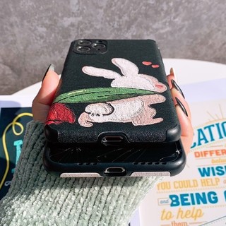 Ốp Lưng Da IMD Couple Rabbit
