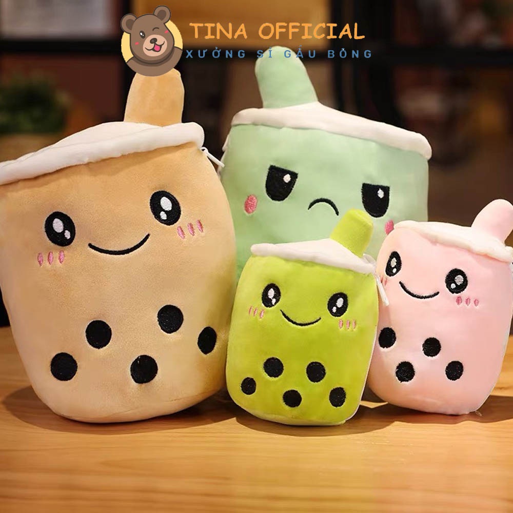 Gấu bông Trà Sữa Baby mini, gối ôm siêu dễ thương, thú nhồi bông nhiều màu 35 cm TINA OFFICIAL