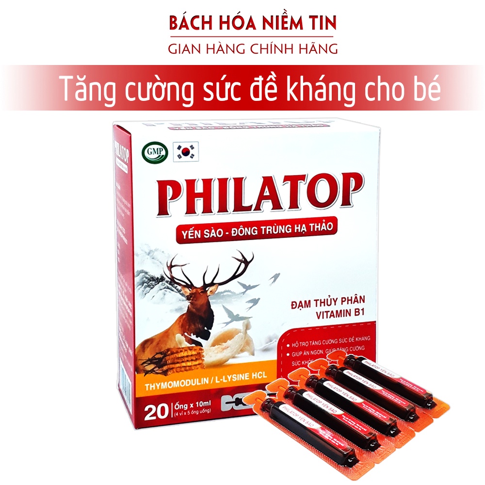 Siro Philatop   Yến Sào, giúp bé ăn ngon, ngủ ngon, tăng sức khỏe, sức đề kháng