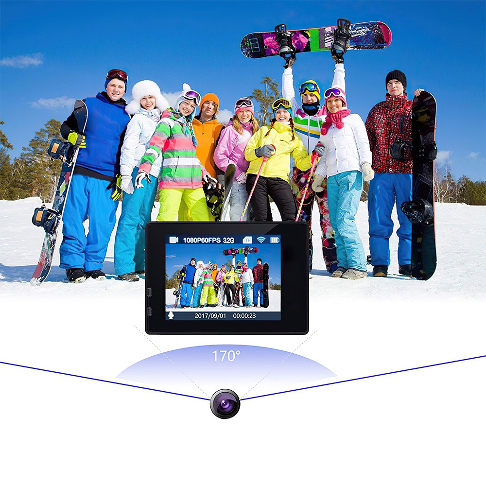 Camera Gắn Mũ Bảo Hiểm, Camera Hành Trình Xe Máy 4K Sports Ultra HD DV Chống Nước, Chống Rung, Đi Phượt, Gắn Mũ Bảo Hiểm | BigBuy360 - bigbuy360.vn