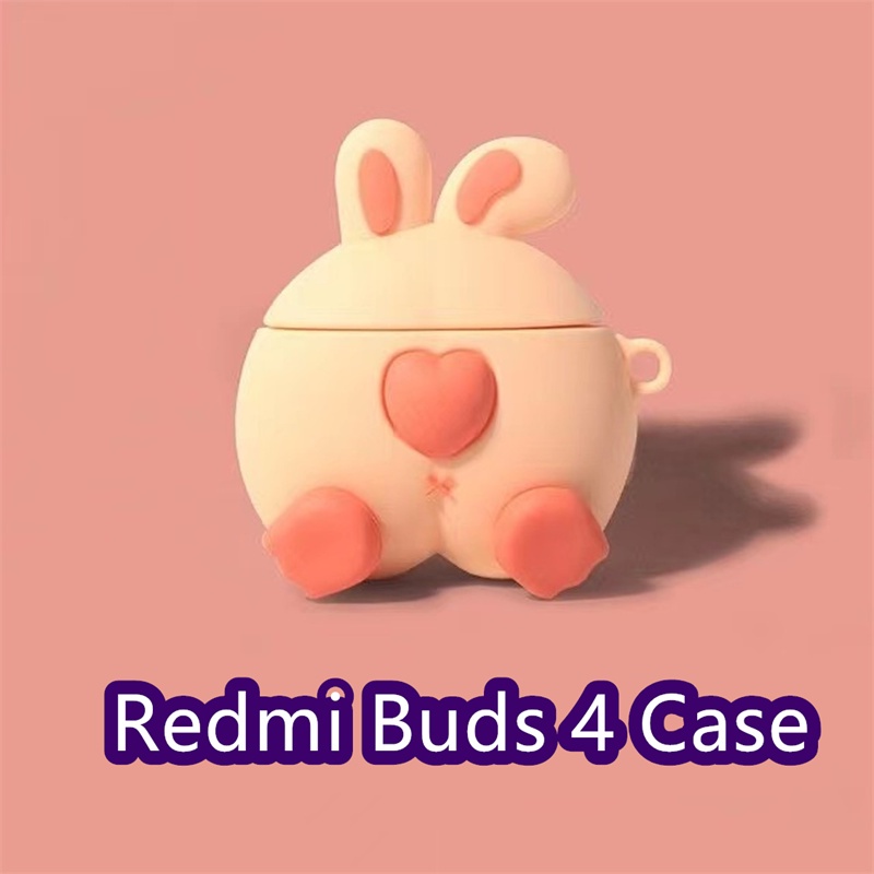 Hàng Có Sẵn! Vỏ Bảo Vệ Hộp Sạc Tai Nghe Redmi Buds 4 Màu Trơn & Búp Bê Hoạt Hình Dễ