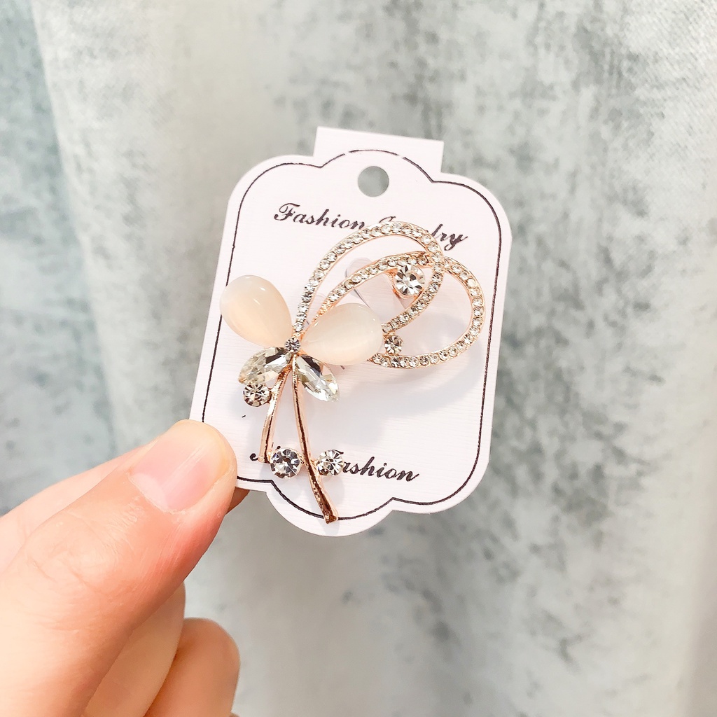 Ghim Cài Áo Hình Thiên Nga Đính Đá Nhân Tạo Thời Trang Cho Nữ