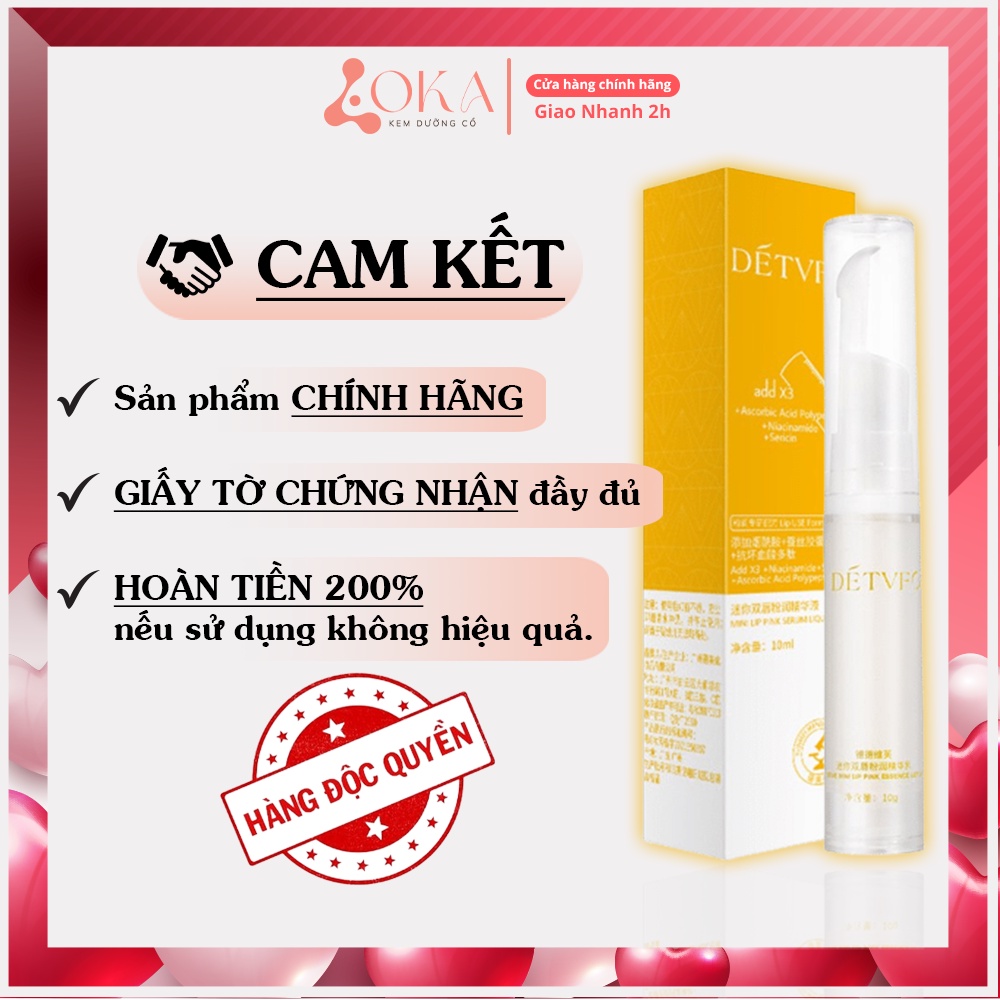 Khử thâm môi DETVFO dưỡng ẩm làm môi hồng căng mọng tự nhiên