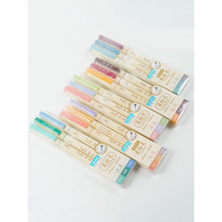 Set 3 Bút Đánh Dấu Trang Sách Mềm Mại DIY