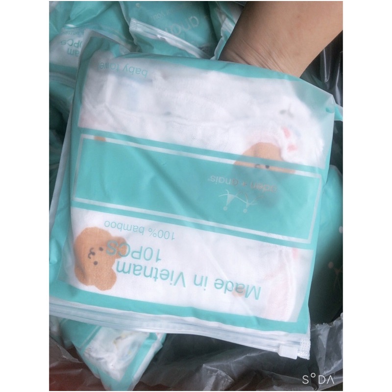 SET 10 KHĂN SỮA SỢI TRE