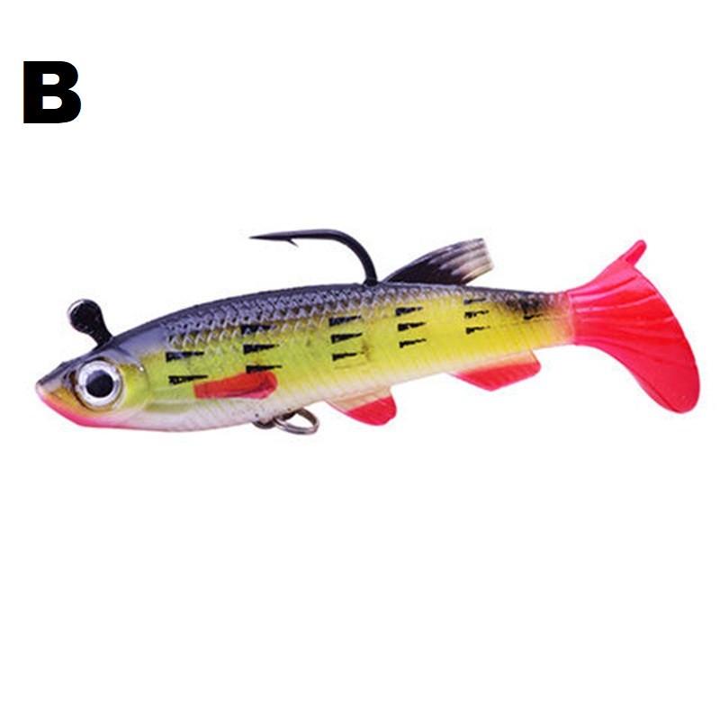 Mồi câu lure cá mềm 3D 2 lưỡi nhiều màu sắc câu cá siêu nhậy - Đồ Câu DHS