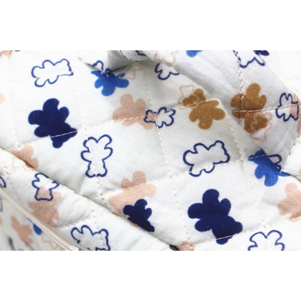 Túi Đựng Đồ Trang Điểm Họa Tiết Hoa Dung Tích Lớn Tiện Dụng Khi Đi Du Lịch