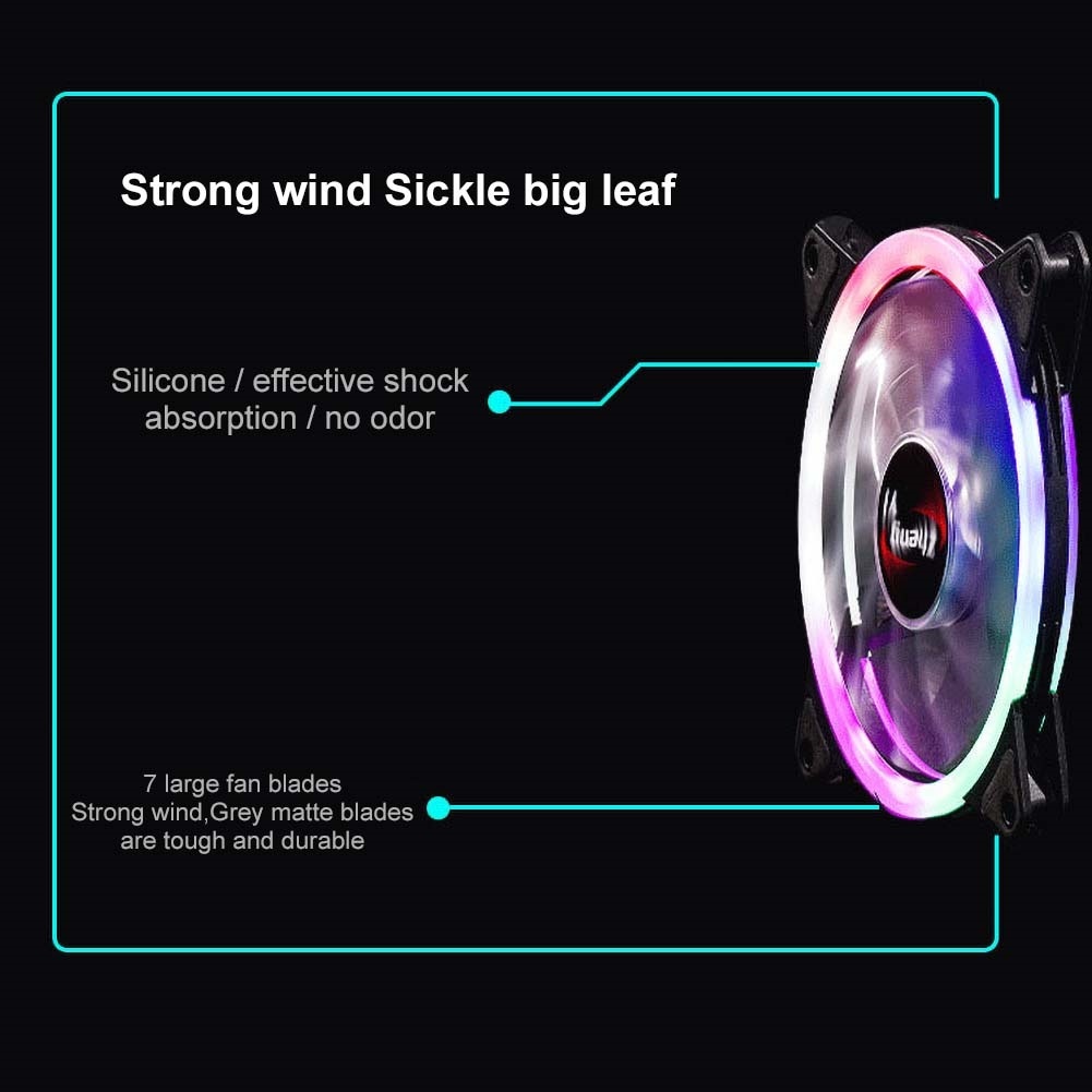 Quạt Tản Nhiệt Làm Mát Gắn Đèn LED RGB Hình Hoa Hướng Dương Cho PC