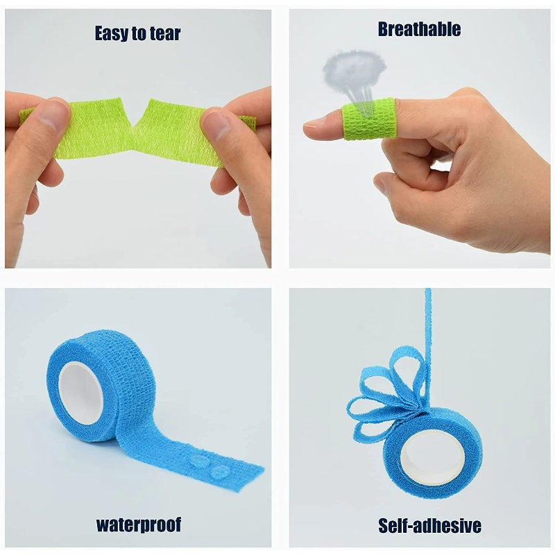 Cuộn Băng Quấn Ngón Tay Co Giãn Chống Mài Mòn In Hoạt Hình Nhiều Màu Dễ Thương Dùng 1 Lần