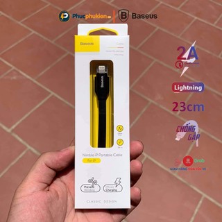 Dây sạc dự phòng ngắn 23cm chính hãng Baseus dành cho iPhone 5 đến iPhone 14 pro max