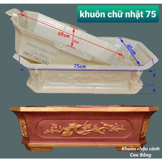 Khuôn đúc chậu chữ nhật 75