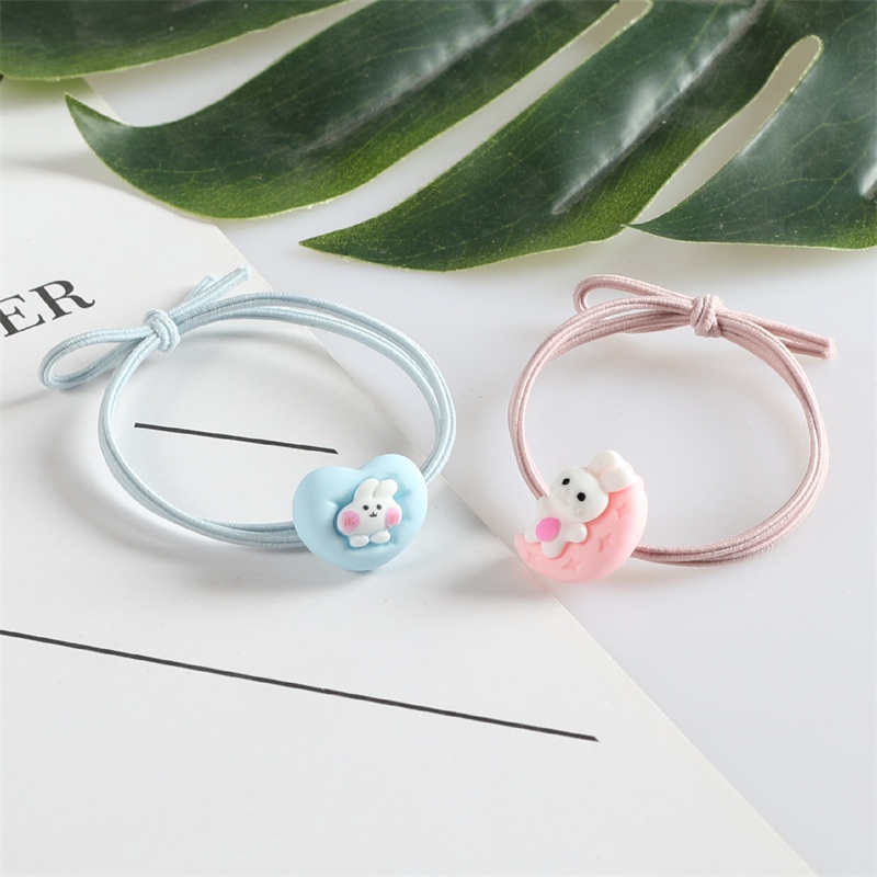 Dây cột tóc hình con thú, thun buộc tóc bằng cao su co giãn nhiều màu dễ thương