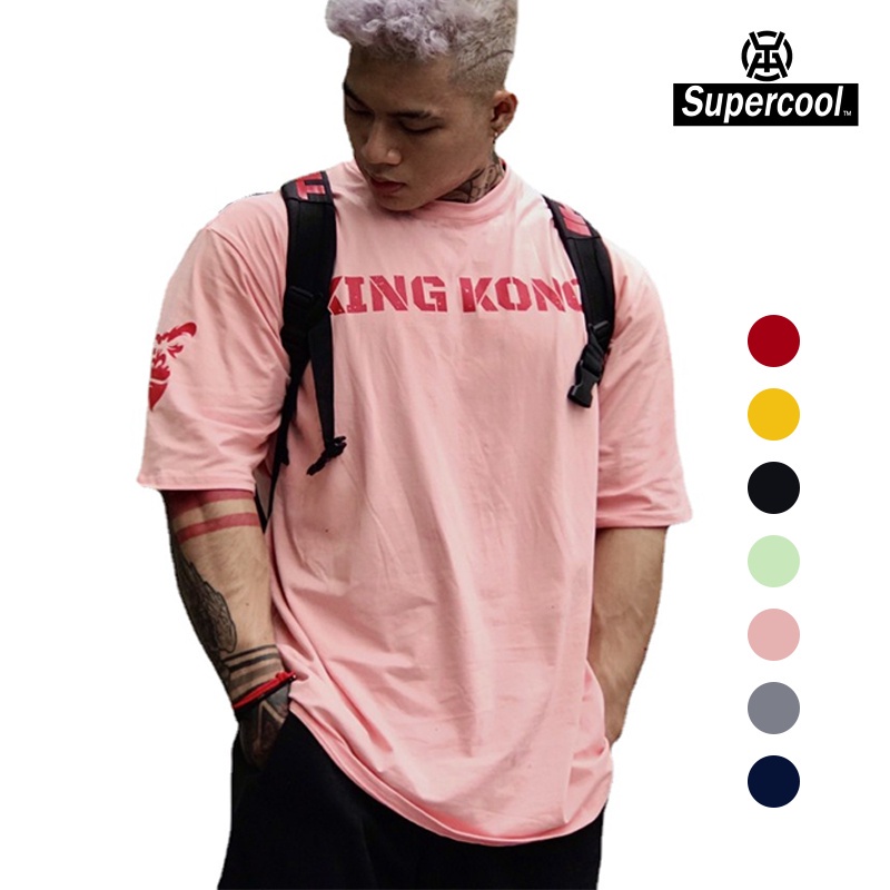 #SupercooL# Áo Phông Nam Thể Thao Áo Thun Cổ Tròn Ngắn Tay Form Rộng Côtton Cao Cấp Big Size Oversize Basic Tee Phong Cách Hàn Quốc Vải Thoáng Áo Cộc Tay Nam Thấm Hút Mồ Hôi Tốt Thương Hiệu Streetwear In Thể Dục Bóng Rổ Gym Cầu Lông Xe đạp Thời Trang