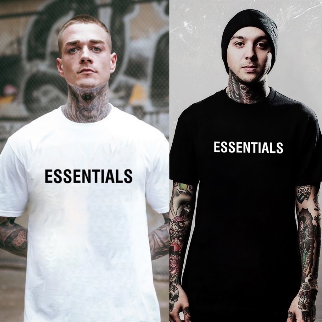Áo thun ESSENTIALS in chữ nôi - Áo thun unisex nam nữ form rộng oversize chất liệu Cotton