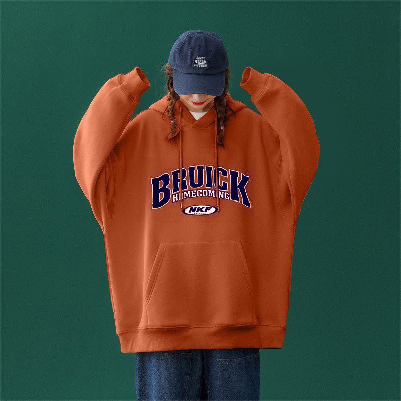 Áo Hoodie Nam Nữ NAD Unisex Áo From Rộng Nỉ Bông Có Mũ Hai lớp In Chữ BRUICK Áo Tay Bồng Unisex cực chất