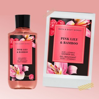 Sữa tắm bath body work pink lily & bamboo shower gel cho làn da trắng sáng chai 295ml
