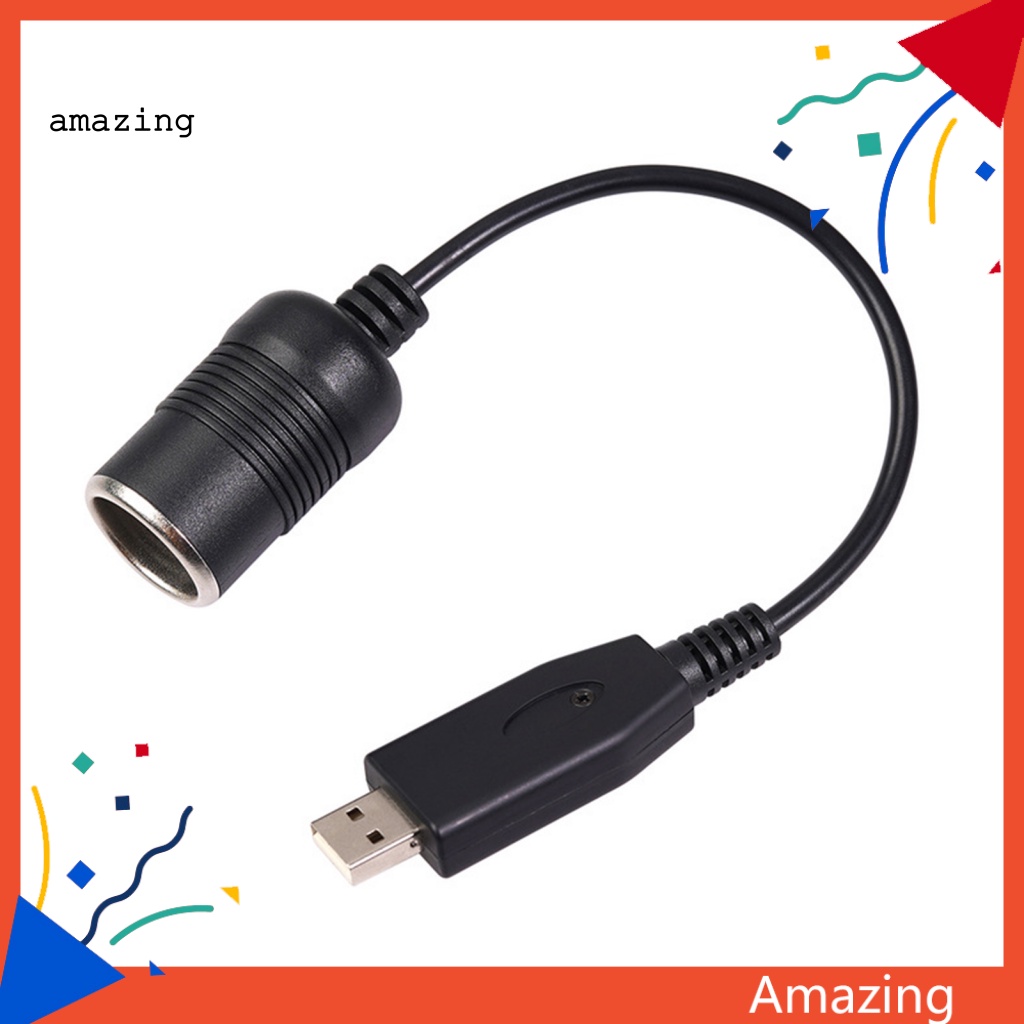 Dây Cáp Chuyển Đổi Tẩu Sạc Từ 5V Sang 12V Chuyên Dụng Cho Xe Hơi