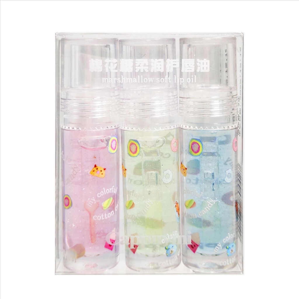 3 set Son dưỡng Cappuvini chiết xuất hoa quả làm ẩm mượt môi