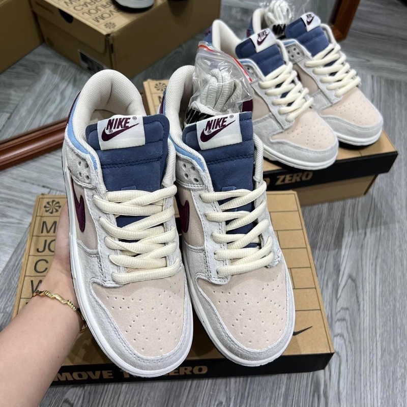 GIÀY THỂ THAO SNEAKER JD SB  XÁM VỆT TÍM CAO CẤP