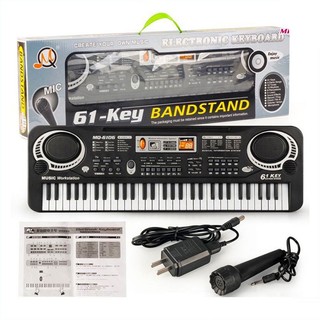 Đàn điện tử piano kèm mic hát và dây sạc cho bé tập chơi đàn, nhiều giai điệu và bài hát vui nhộn size M